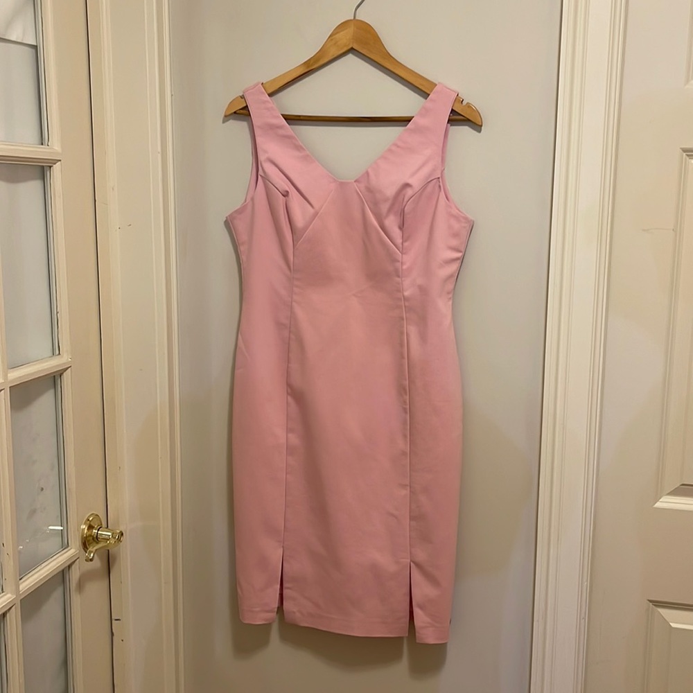 Toi Moi European French dress. Bubblegum Pink. V neck dress. X-Large 6 or 8